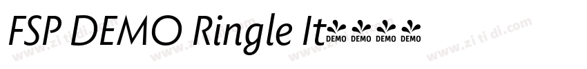 FSP DEMO Ringle It字体转换 FSP DEMO Ringle It字体转换